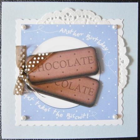 Bourbon Biscuits Birthday Quick Card N 3D Decoupage by Davina Rundle