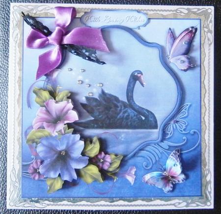 The Black Swan 8" Square Card Mini-kit by Davina Rundle