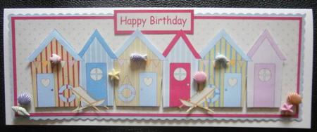 Under the Boardwalk Large Dl Card with Decoupage by Davina Rundle