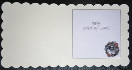 Wren and Wreath Insert - with Love by Davina Rundle