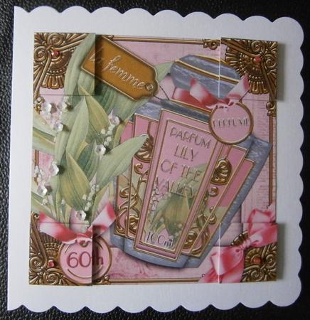 Lily of the Valley Parfum 60th Birthday 8in Topper Sheet by Davina Rundle