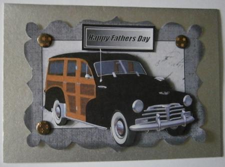 Vintage 1948 Woody Black/tan Car by Davina Rundle