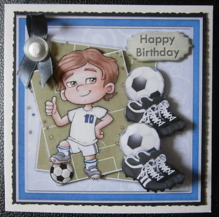 Soccer Star White Topper Football Fans by Davina Rundle
