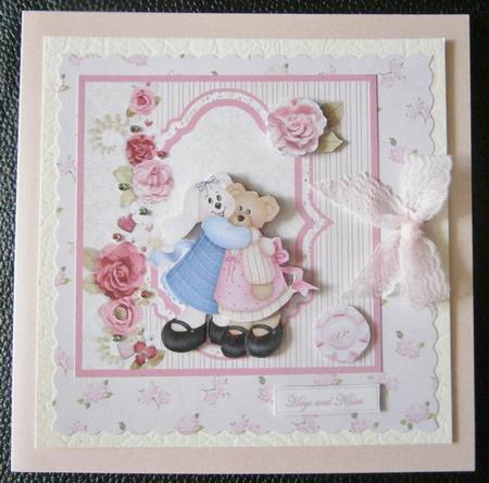 Furry Friends Forever Card Front with Decoupage by Davina Rundle