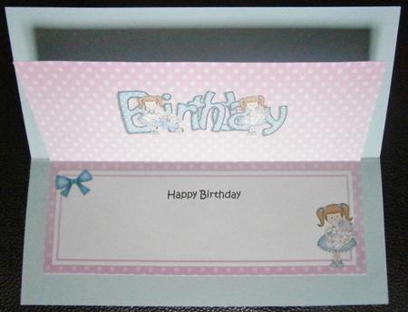 Girlz Birthday Large Dl Matching Large Dl Insert by Davina Rundle