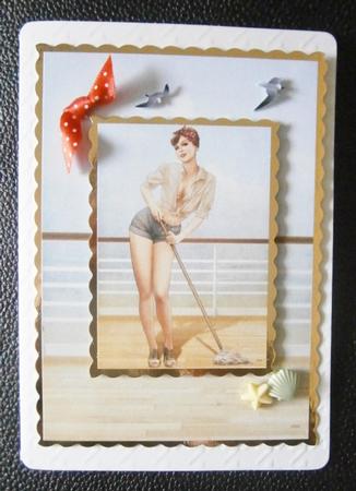 1950's Pin Up Girl Alice May A4 (retro) by Davina Rundle