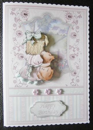Girl's Best Friend Card Front & Decoupage Insert Available by Davina Rundle