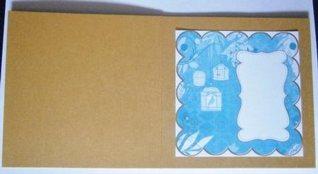 Teal Birdcage Plain 8in Scallop Insert Panel by Davina Rundle