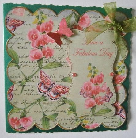 Olive Sweetpea Fabulous Day 8in Scallop Topper by Davina Rundle