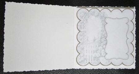 Silver Rose Arch Plain 8in Scallop Insert Panel by Davina Rundle