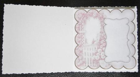 Pink Rose Arch Plain 8in Scallop Insert Panel by Davina Rundle