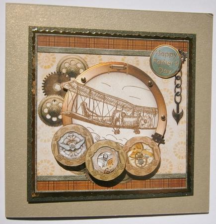 Steampunk Aviation Vintage Plane Birthday or Father's Day by Davina Rundle