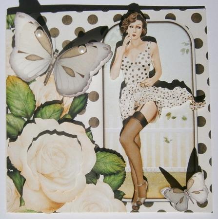 1950's Pin Up Girl Eva Grace Mini Kit (cream) by Davina Rundle