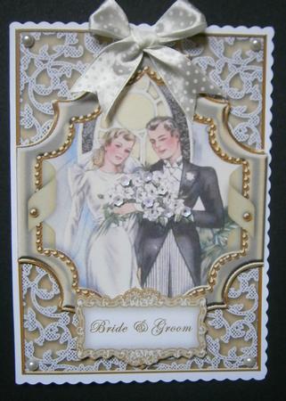 Cream Couple Bride & Groom 7x5 Step by Step by Davina Rundle