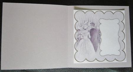 Lilac Happy Couple Plain 8in Scallop Insert Panel by Davina Rundle