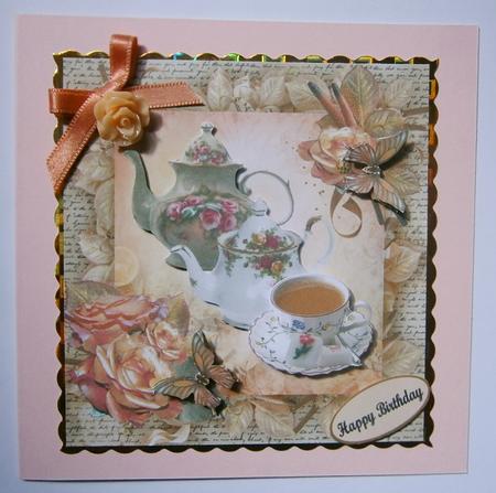 Join Me for a Cup of Tea Card Topper & Decoupage by Davina Rundle