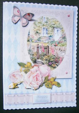 Country Cottage Floral Quick Card by Davina Rundle