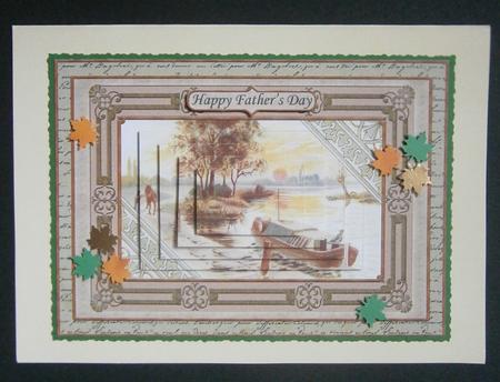 Vintage Barge Male Birthday Card Topper by Davina Rundle