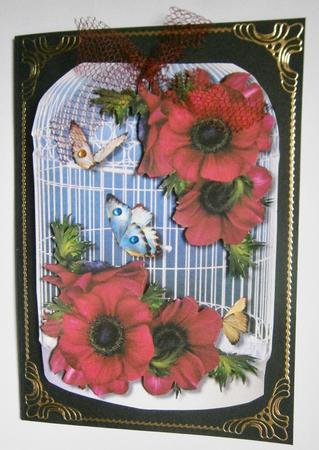 Birdcage Shaped Topper + Anemones & Butterflies by Davina Rundle