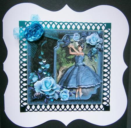 The Blue Bird Ballerina Mini Kit Card Front by Davina Rundle