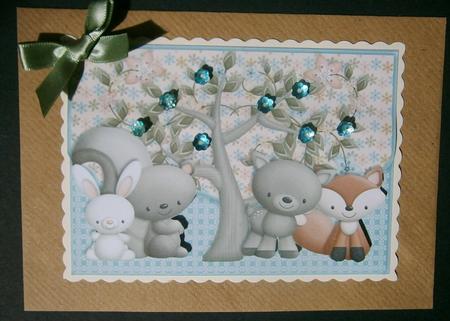 Natures Animals Fancy Edge Envelope Card by Davina Rundle