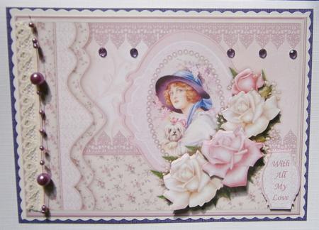 Vintage Lady & Best Friend Topper & Decoupage by Davina Rundle