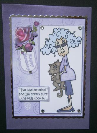 Stella Has Lost Her Mind Quick Card by Davina Rundle