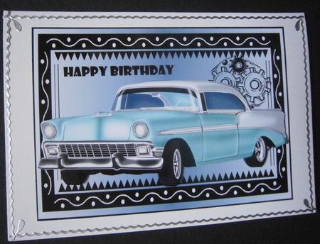 50s Car - Happy Birthday 1 by Davina Rundle