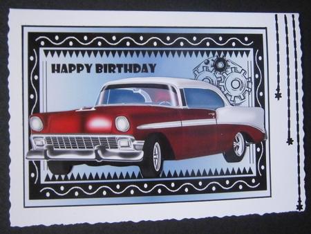 50s Car - Happy Birthday 2 by Davina Rundle