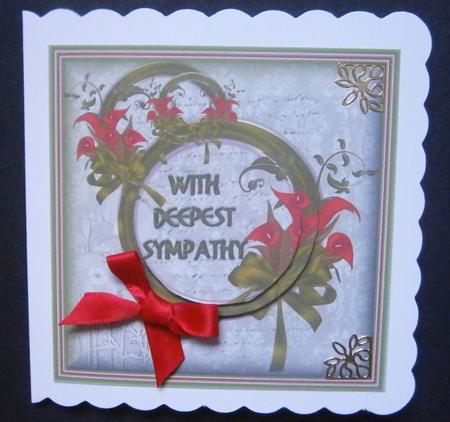 Deepest Sympathy Calla Lily - Red Olive by Davina Rundle