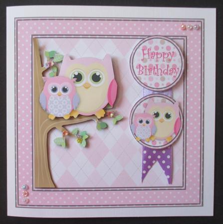 Pastel Owls 8x8 Mini Card Kit by Davina Rundle