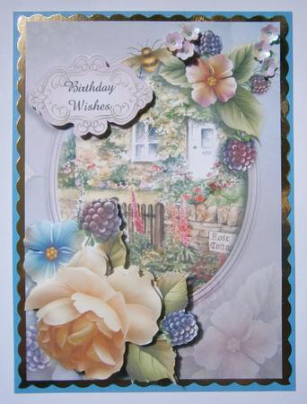 Pretty Peach Rose Cottage by Davina Rundle