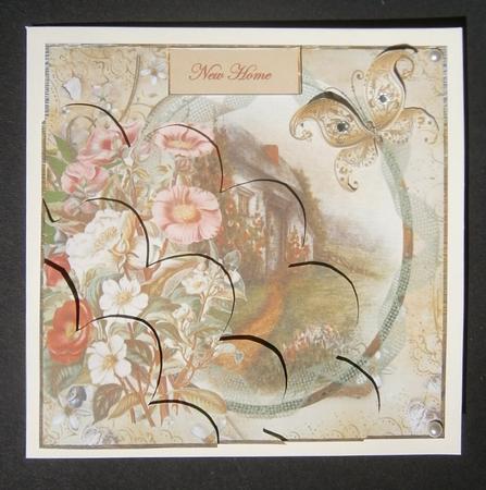 New Home in the Country Card Front with Corner Stacker by Davina Rundle