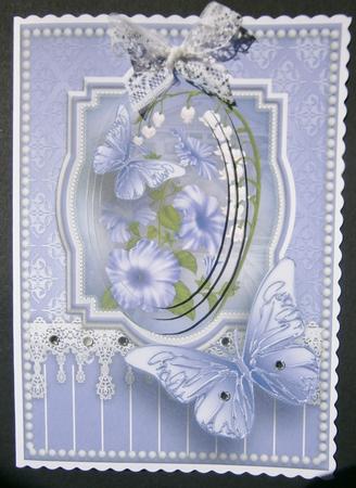 Lavender Flowers, Lace and Butterflies by Davina Rundle