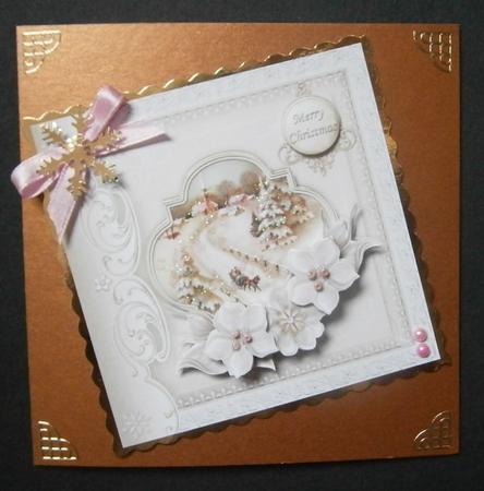White Christmas Sleigh Ride Topper & Decoupage by Davina Rundle