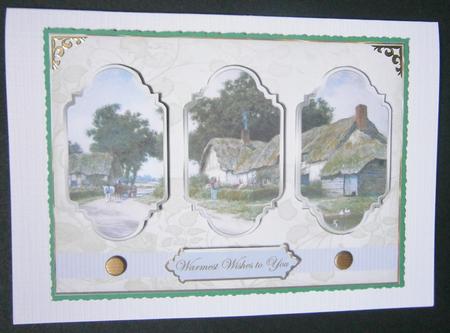 Village Life Panel Card with Toppers and Sentiment Tags by Davina Rundle