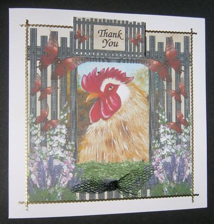 Picket Fence Rooster by Davina Rundle