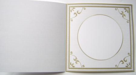 Square 'gold Metallic Frame' Card Front or Insert by Davina Rundle