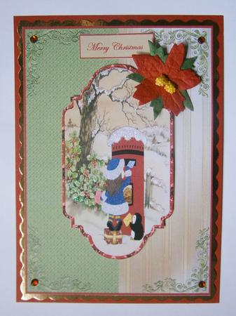 Posting Christmas Cards Card with Topper by Davina Rundle