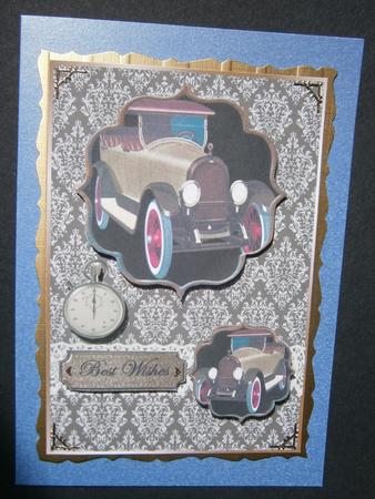 Male Card Vintage Car by Davina Rundle