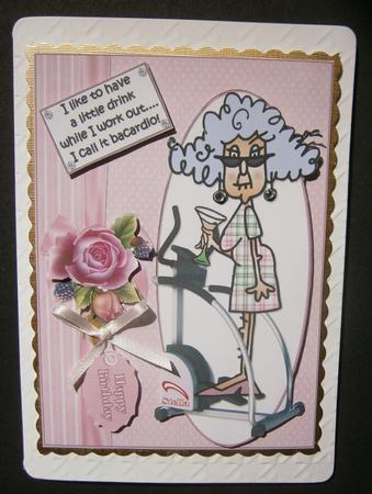 Stella and Her Work Out Quick Card by Davina Rundle