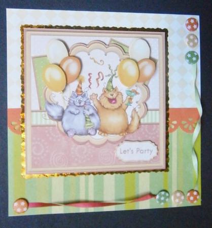 Party Animals Birthday Card Topper & Decoupage by Davina Rundle