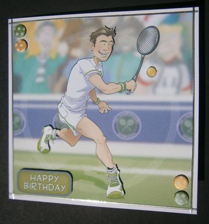 Tennis Dude 2 8x8 Quick Card by Davina Rundle