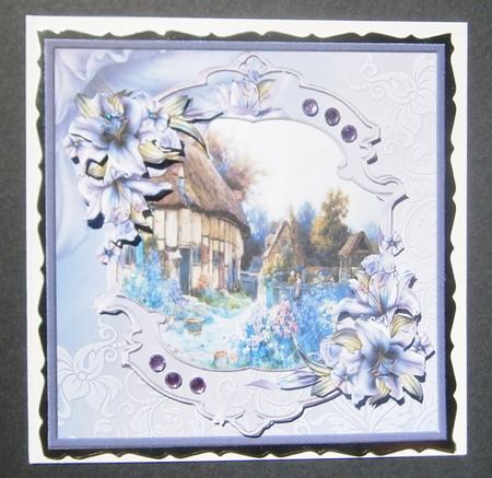 Country Garden and Lilies Card and Topper by Davina Rundle