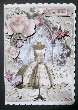 The Music Dress Card Topper by Davina Rundle