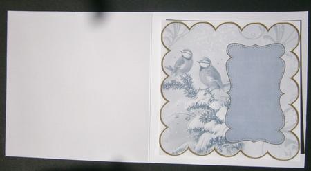 Blue Bluetits Coloured 8in Scallop Insert Panel by Davina Rundle