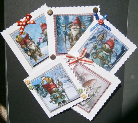 Christmas Gnome 3D Gift Tags by Davina Rundle