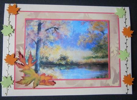Autumn Spendour Decoupage Card Topper by Davina Rundle