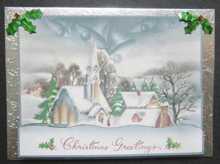 Vintage Christmas Scene Easy Cut Decoupage by Davina Rundle