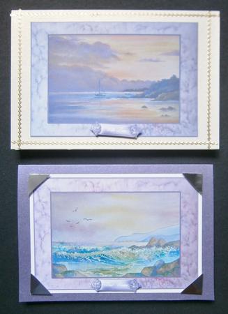 2 Seascape Card Toppers by Davina Rundle